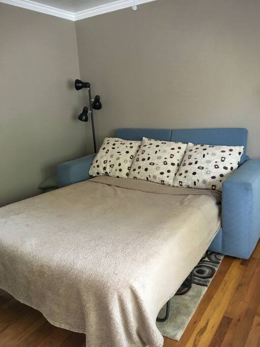 Queen sleeper sofa in living room