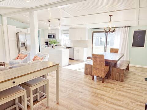 "Gone Coastal" 
-Close to beach, golf, fishing.