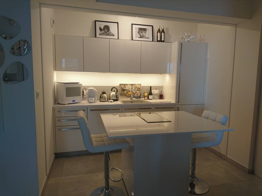 Cuisine ouverte sur le salon