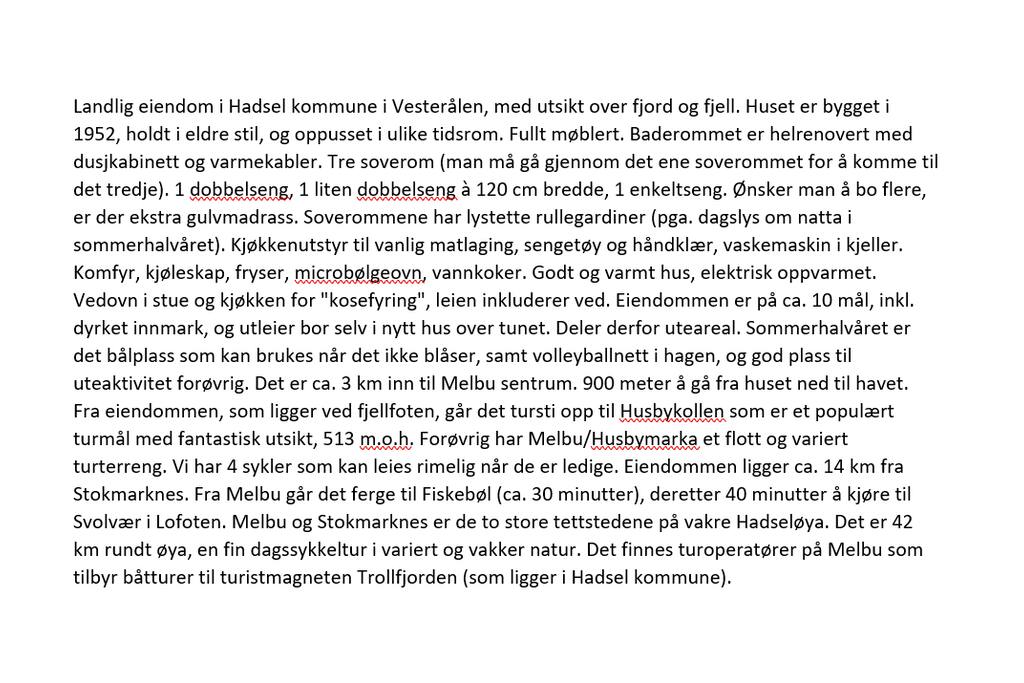 Nyttig informasjon.