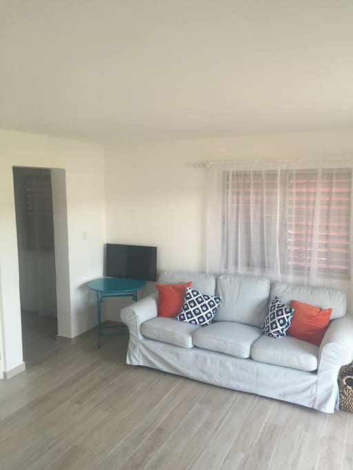 Three seat sofa (cable TV and Wifi provided)
