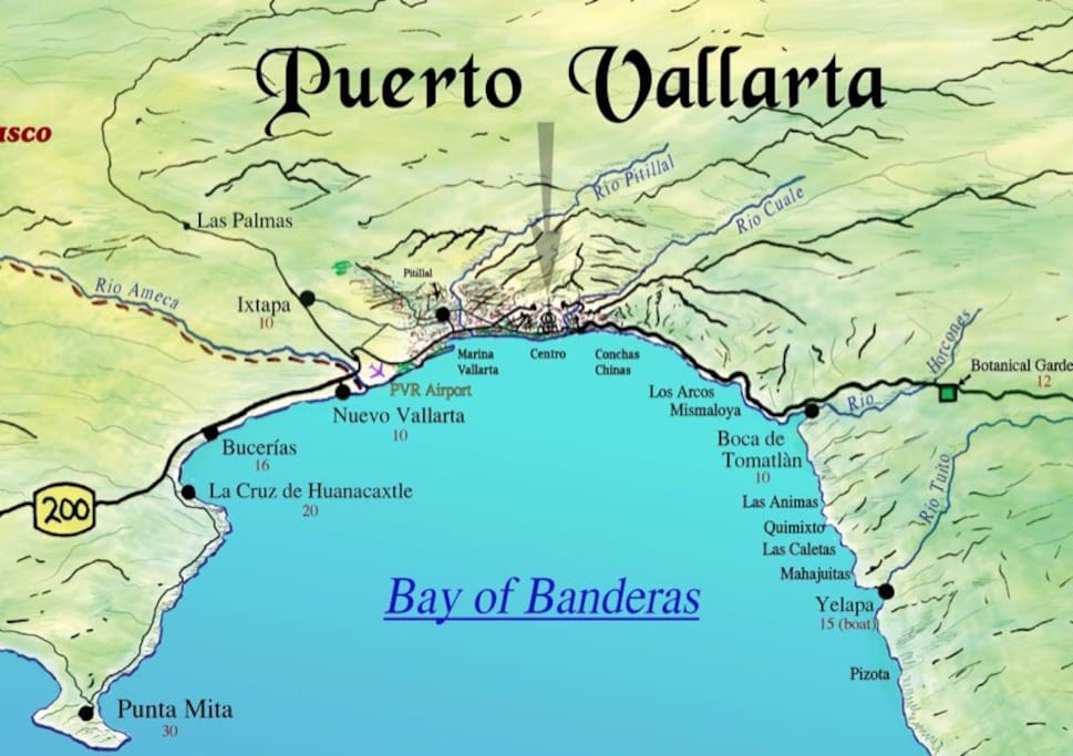 New Vallarta is located in Banderas Bay .