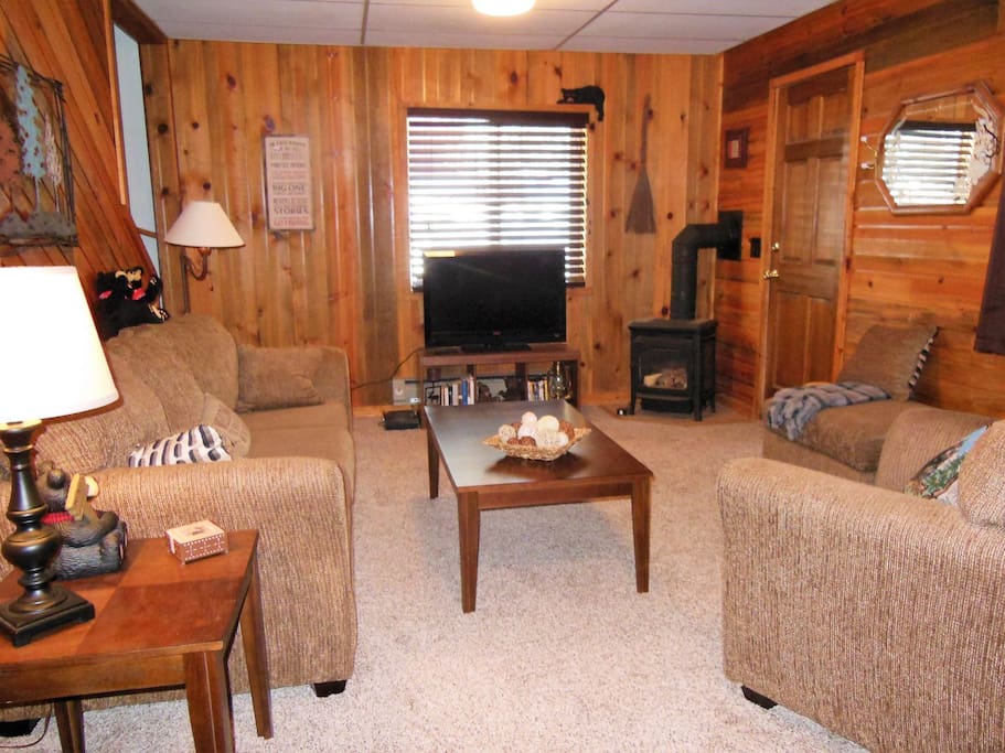 Warm and Inviting Living Area with Gas Fireplace