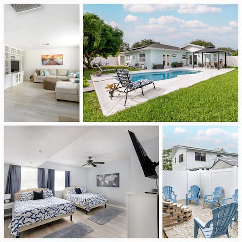 Family Home Heated Pool Pets Welcome Near Beaches