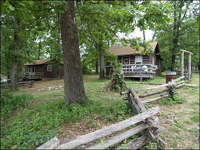 Pet friendly cabins on a secluded resort