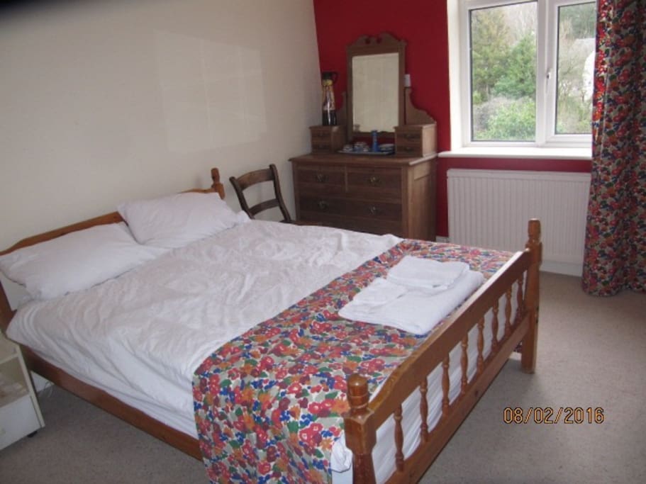 Guest bedroom with view to Arnside Knott