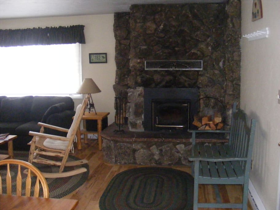 Wood burning stove.