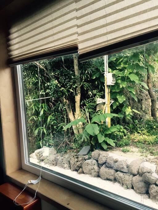 침대에누워서 볼 수 있는 풍경 입니다. This is the view from the bedroom if you're to lay down on the bed.