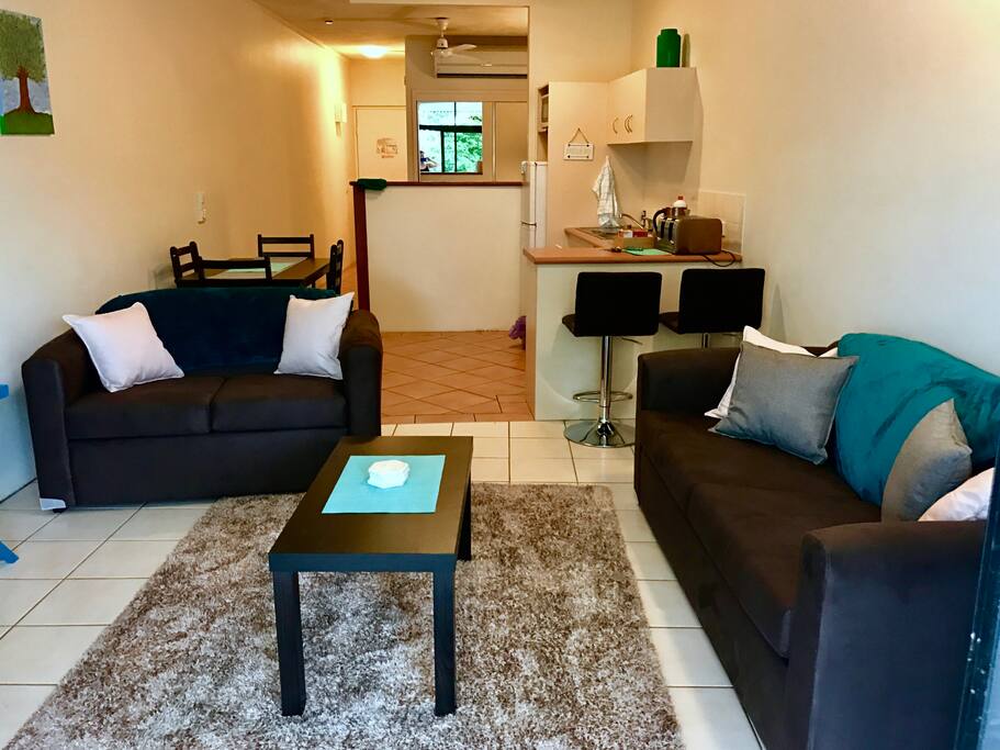 2 sofa beds - 1 double and 1 single - make this unit able to sleep 5 people!