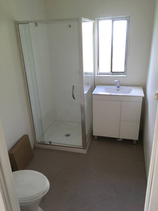 Still under renovation however the bathroom is coming together