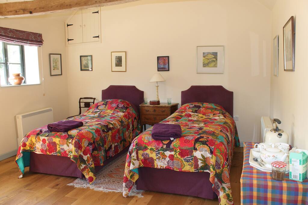 Spacious bedroom with tea and coffee making facility