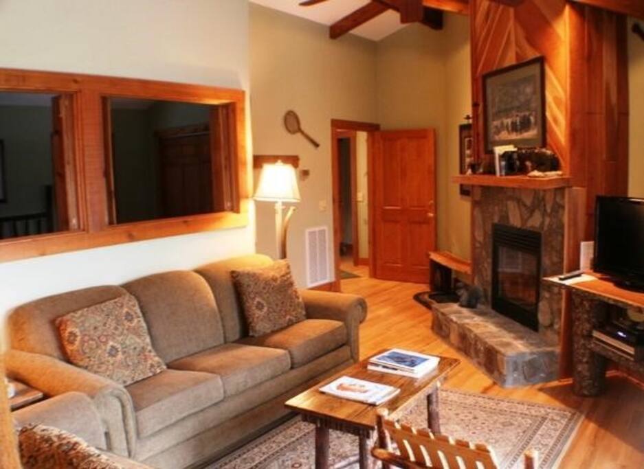 Modeled after the historic fish camp cottages at Yonahlossee, this home offers easy access to Boone, Blowing Rock and Banner Elk.