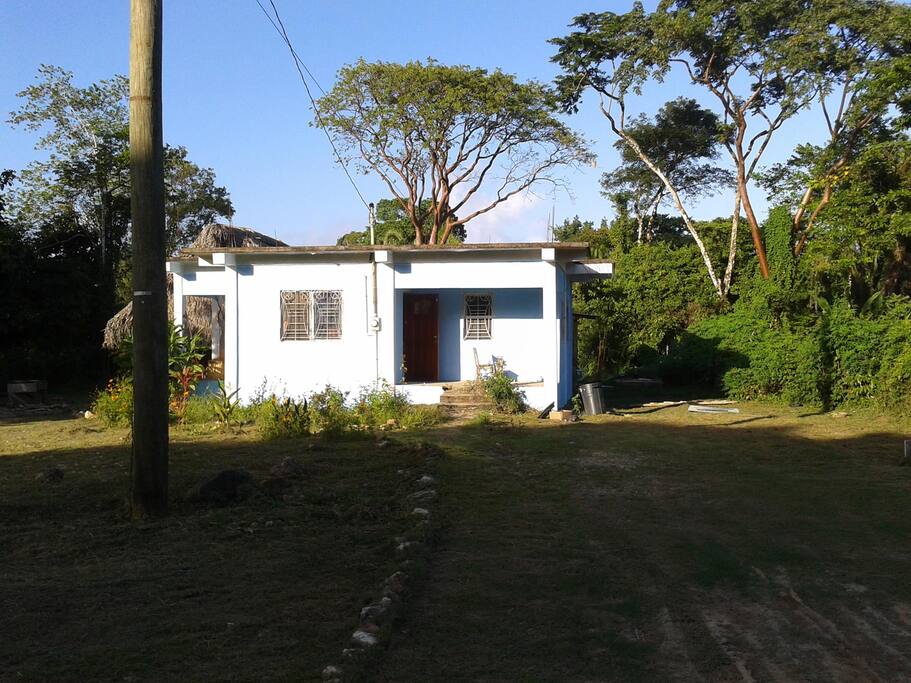View of the house from the roadside