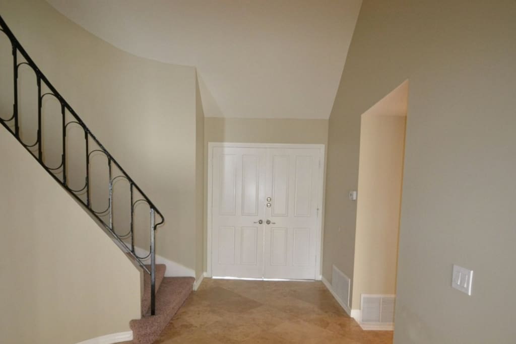 Entry way! you'll follow the stairs to your room upstairs!
