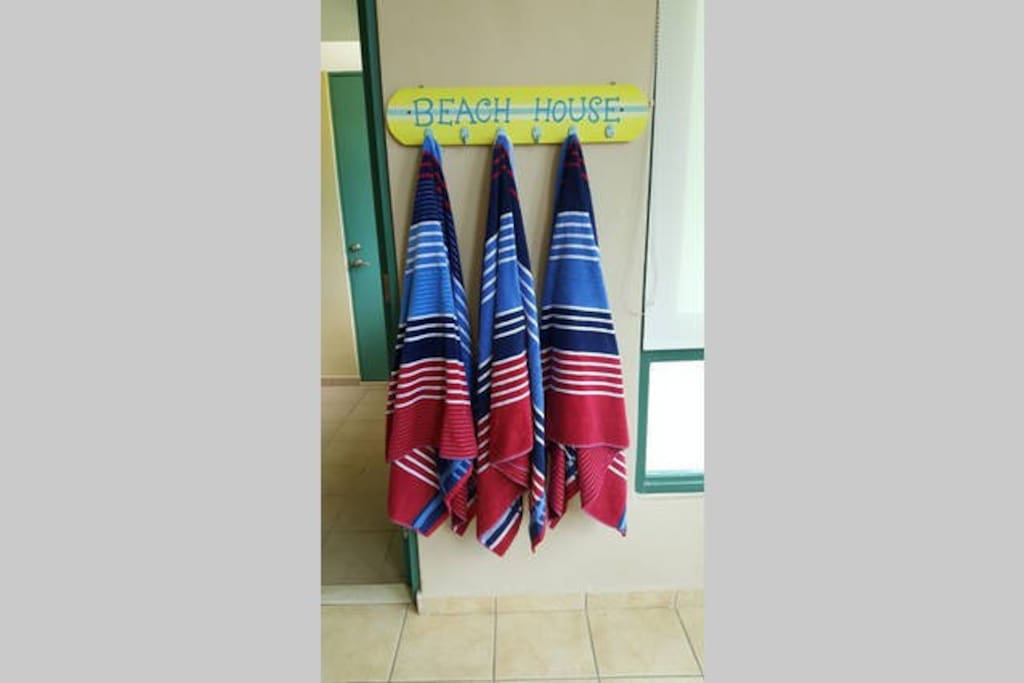 Beach towel available in the apartment