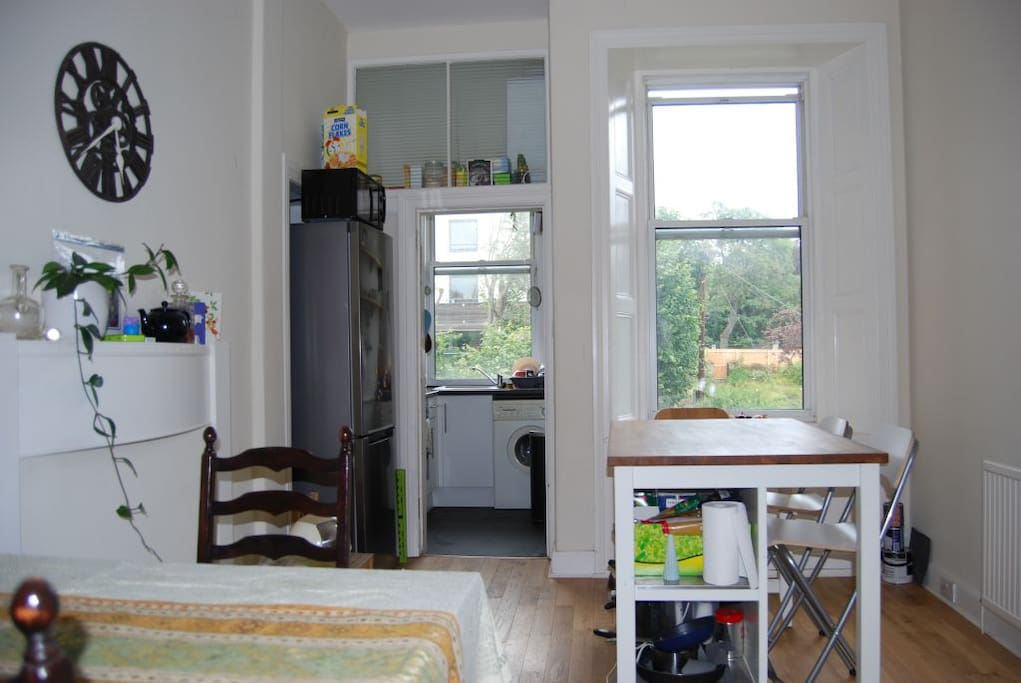 Dining room and kitchen