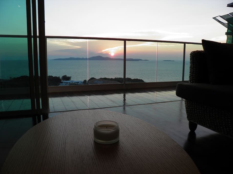 Vue du salon sur mer