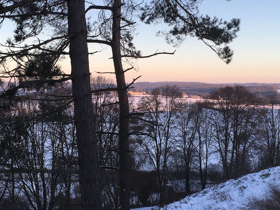 Hiver vue du salon .