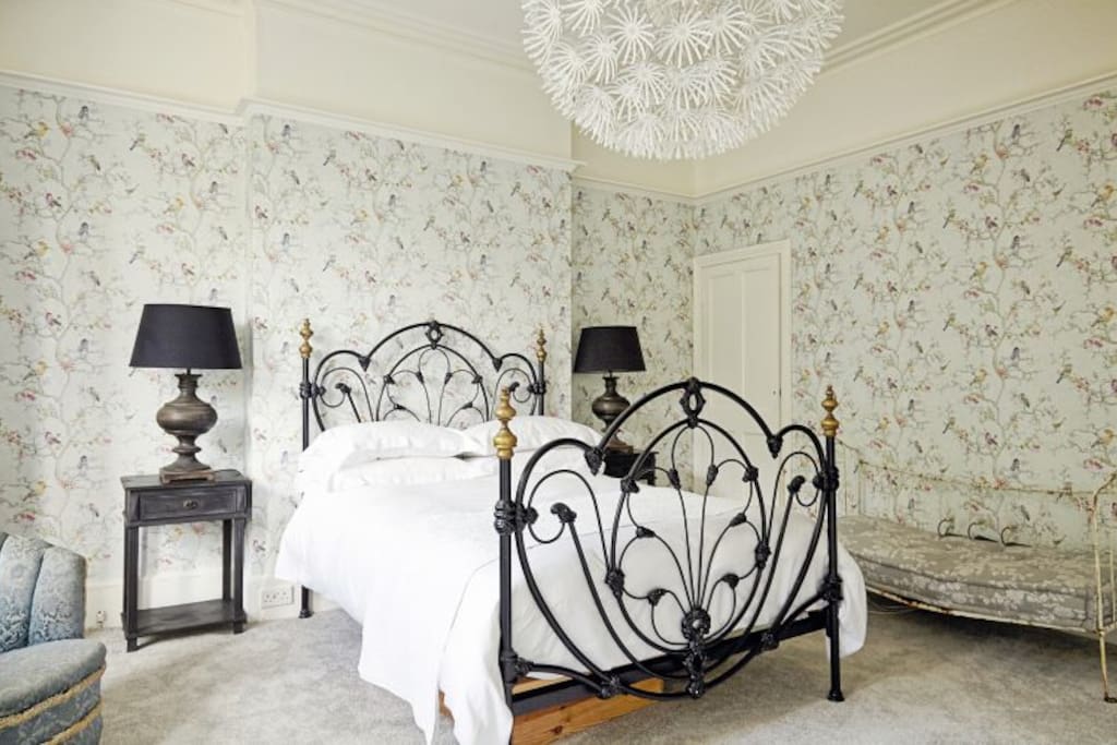 This stunning room has large fitted wardrobes and ensuite access to the marble bathroom and access to the adjacent children's bedroom, if required