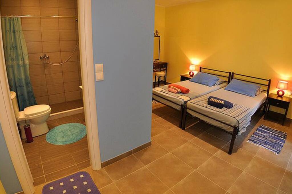 Studio two single beds