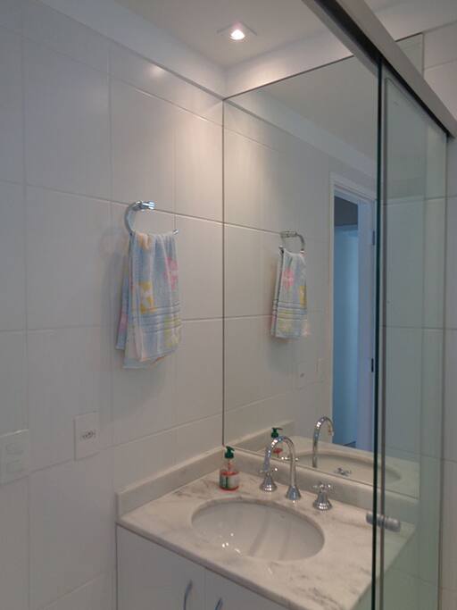 Large bathroom mirror