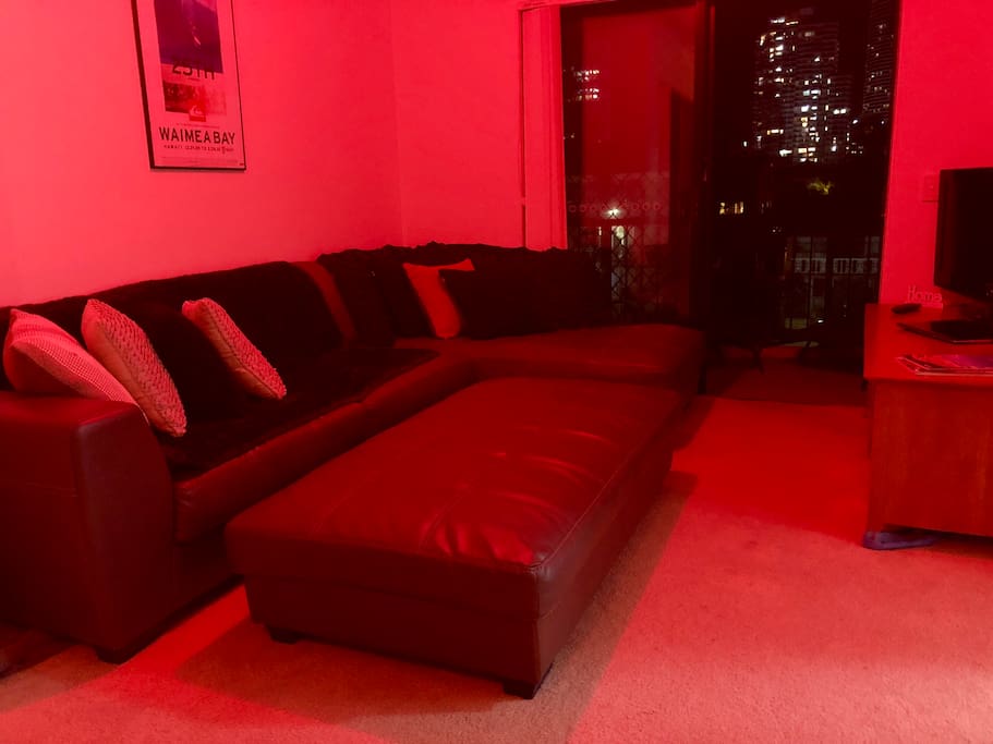 Your lounge room with sea breeze balcony and city view!
