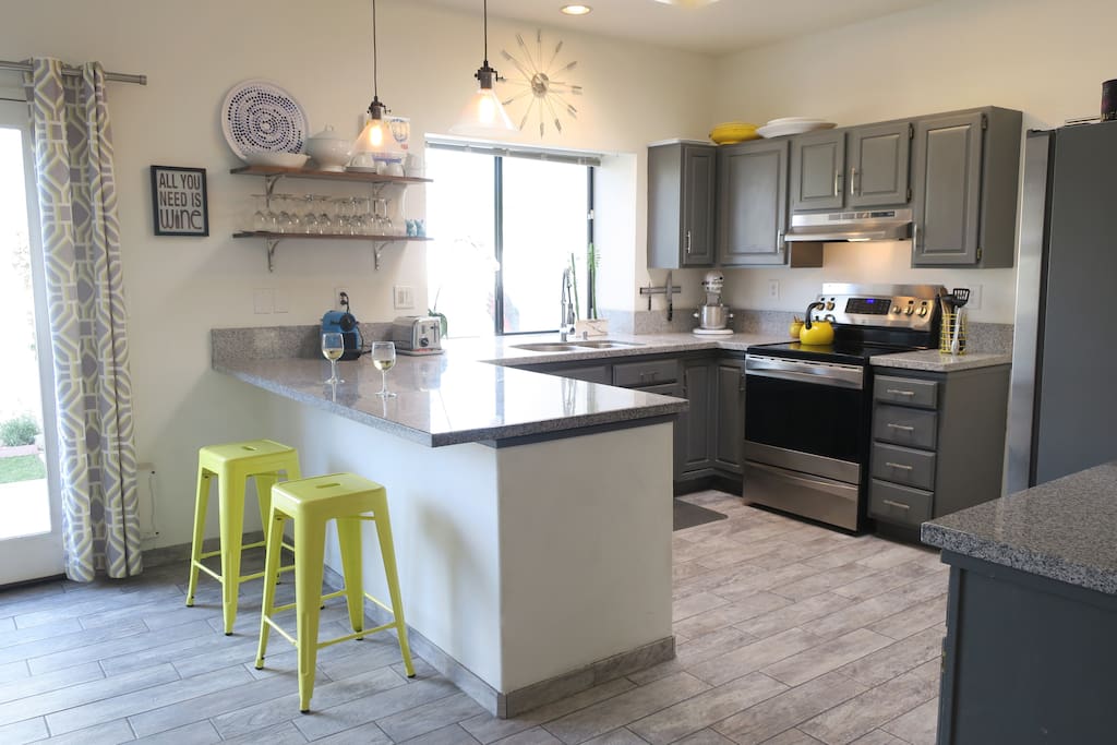 Kitchen is ready and fully stocked with all the supplies you'll need.