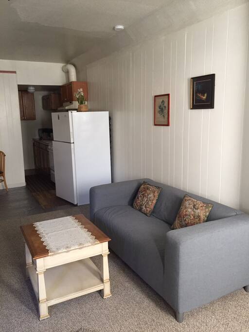 Living room and kitchen