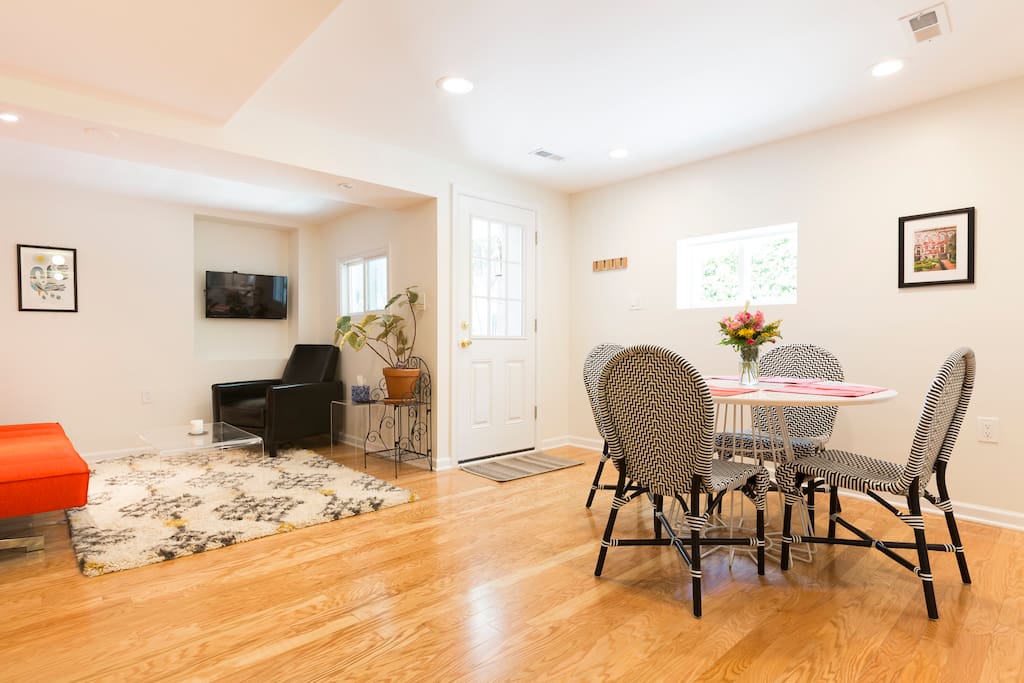 Open plan dining and living area