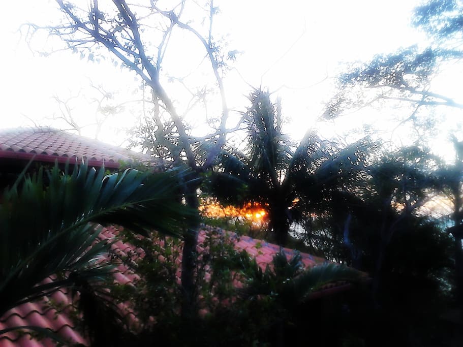Our tropical Villa at sunset - beautiful inside and out!
