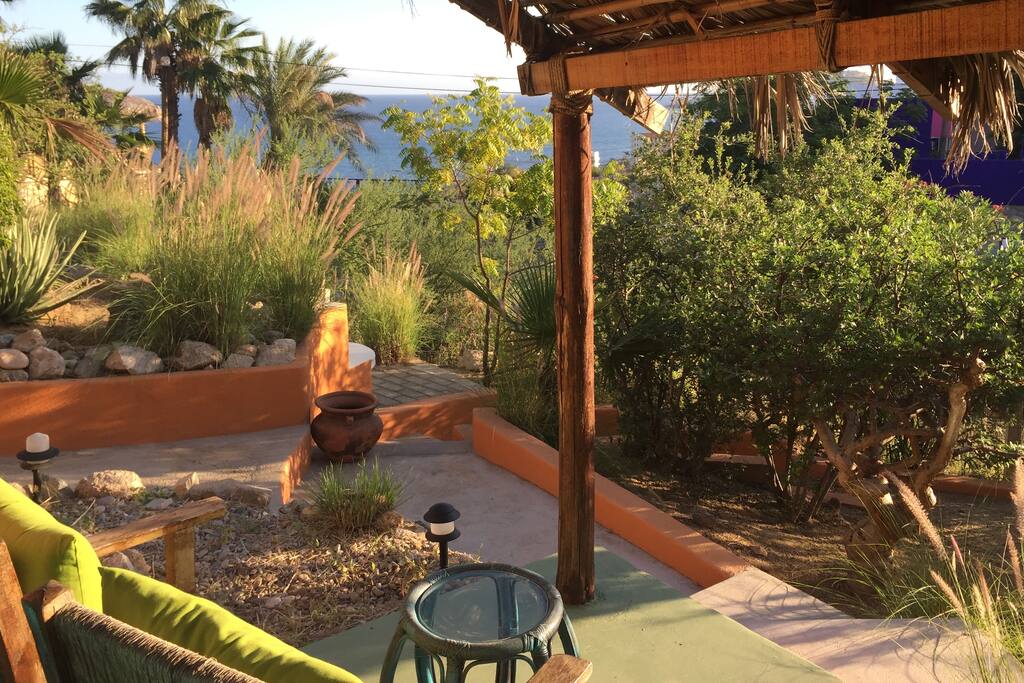 sip your morning coffee and evening drinks on the ocean viewed patio