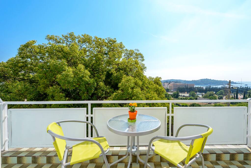 Sunny balcony for two