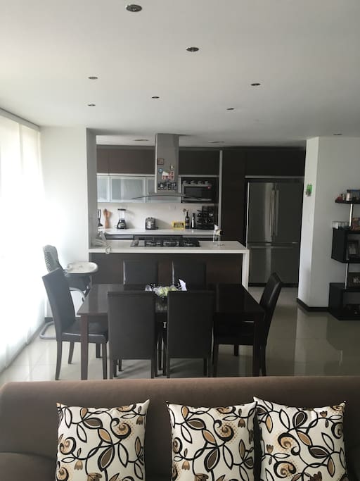Full kitchen with stainless steel appliances, washer/dryer. All the amenities to make you feel like you're home. We also offer free airport pickup to all our guest.