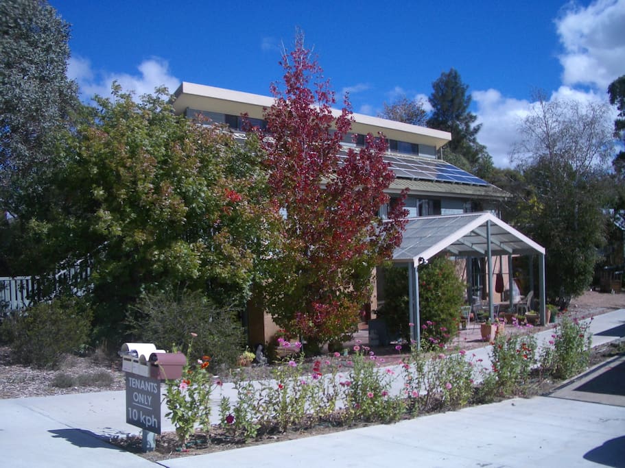 Spacious passive solar home. Guest rooms upstairs.