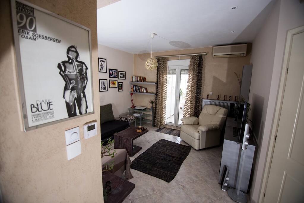 Living Room with big smat TV