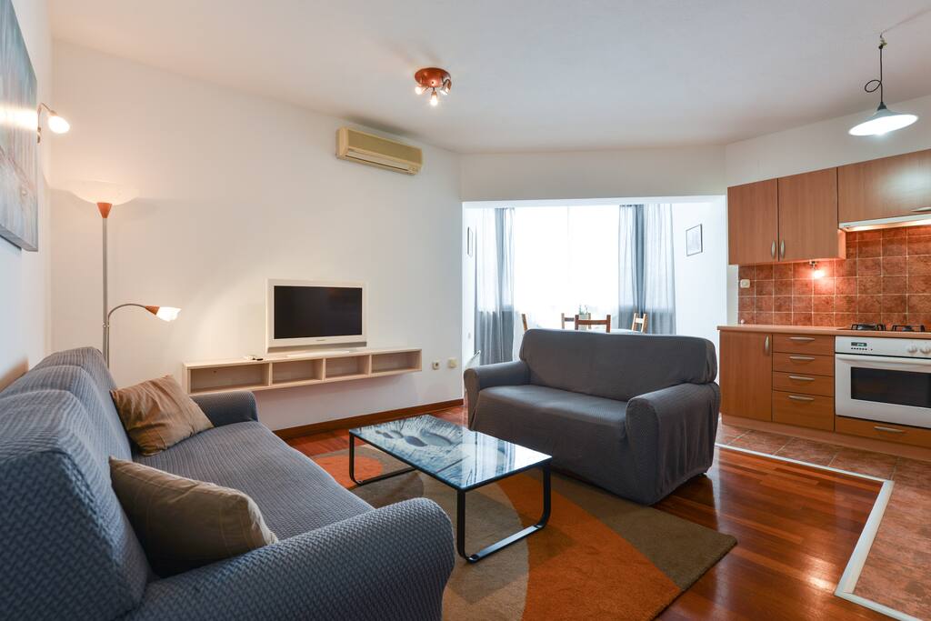 Living room with two comfortable sofas