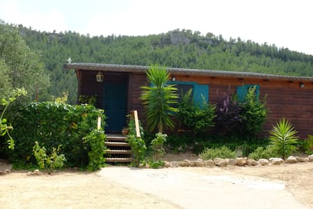 Cozy wooden house in the countryside