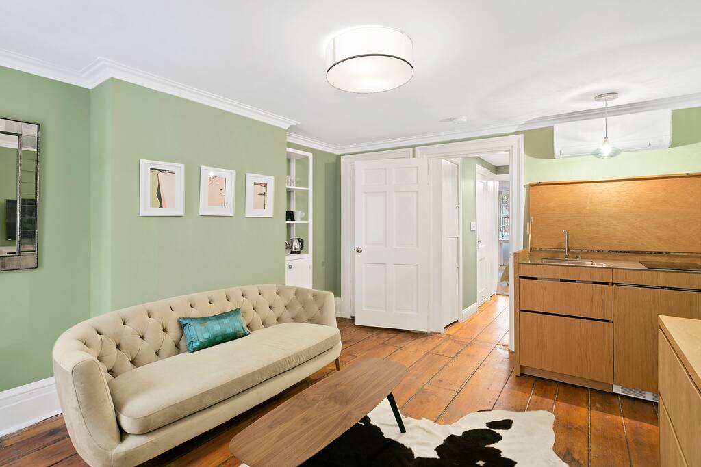 Living room with kitchenette