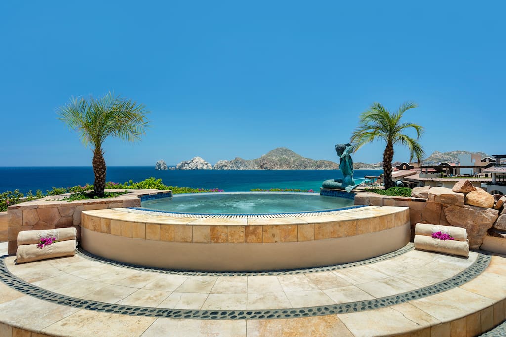 Custom infinity edge hot tub for your private enjoyment with your chosen guests only