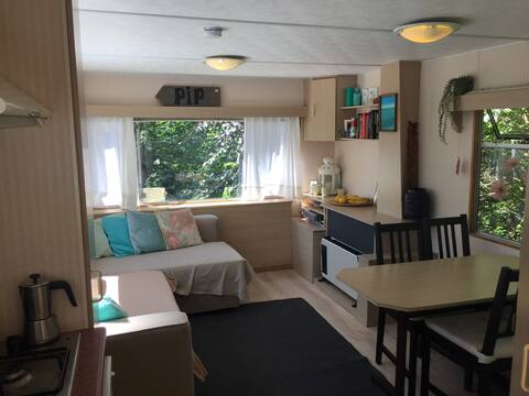 Popular Airbnb listing: Mobile home at campsite Bakkum by the sea with electricity in Duin En Bosch