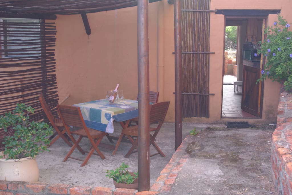 Front door and patio