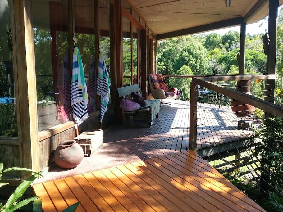 Front deck. Great place for hearing koalas.