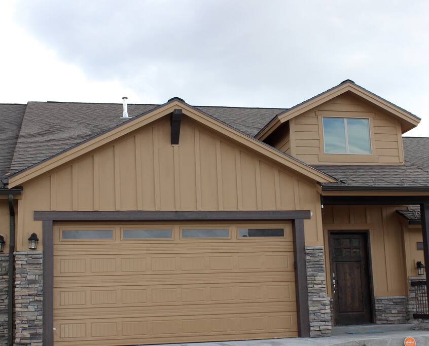 Front exterior and garage