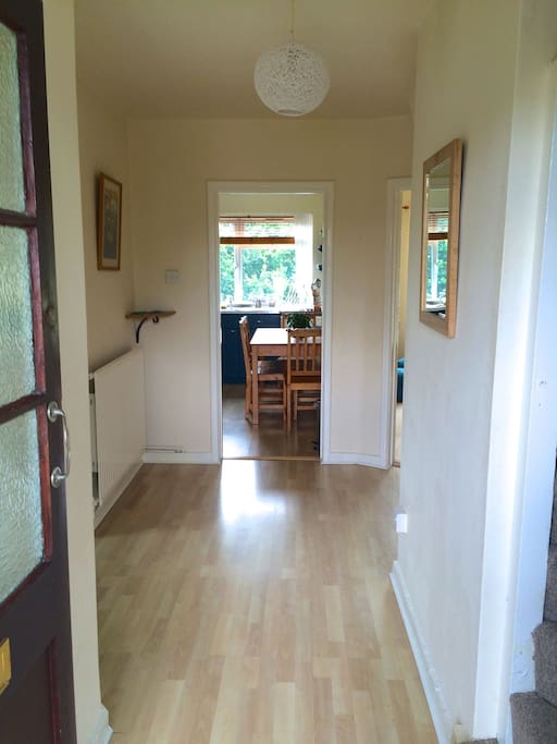 Front doorway entrance looking through to the kitchen