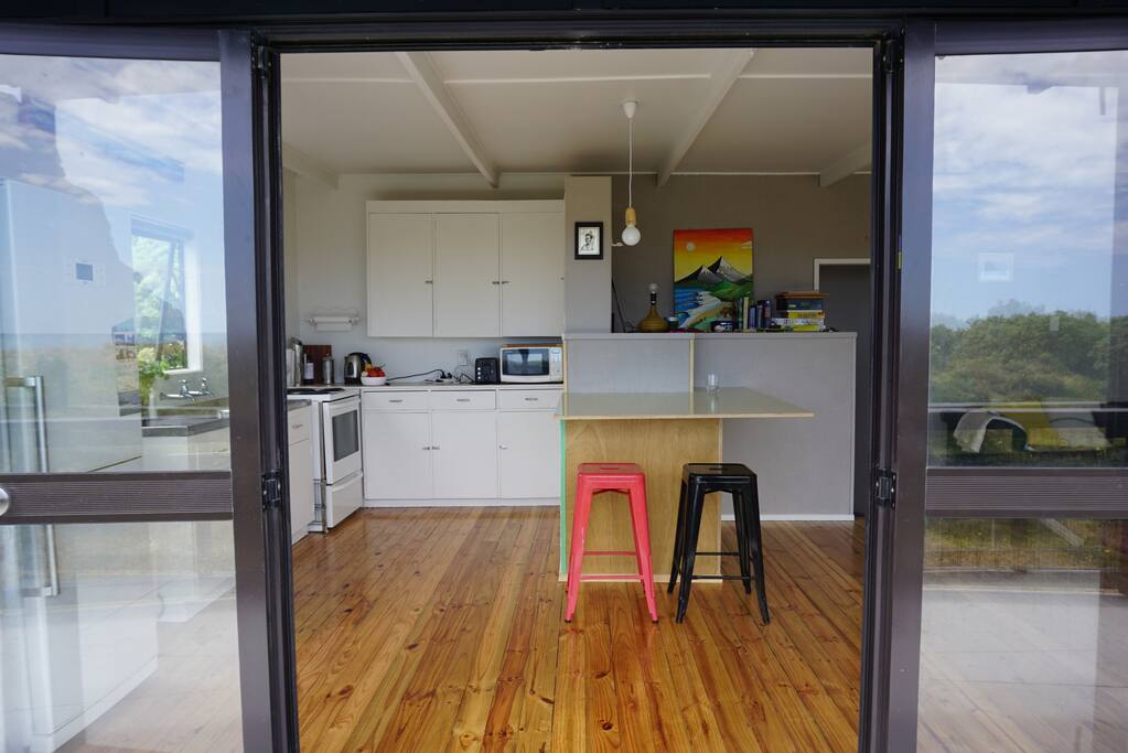 Kitchen viewed from the deck