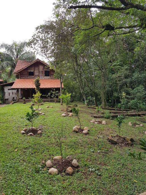 vista frontal da Cabana