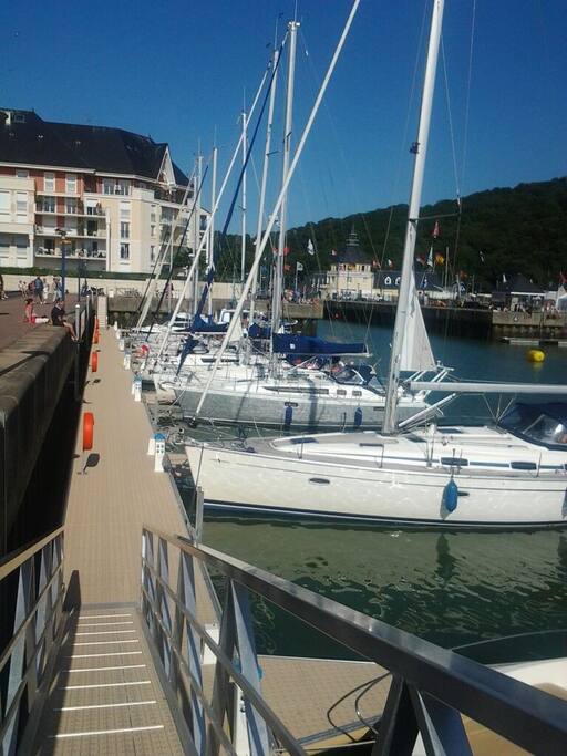 Le port de plaisance a 200m