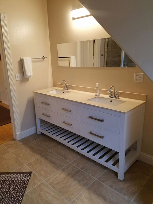 Newly remodeled bathroom.