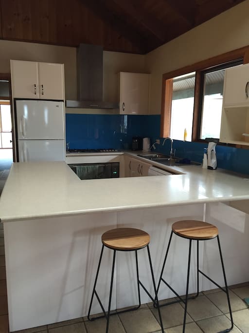 A bright well appointed kitchen.