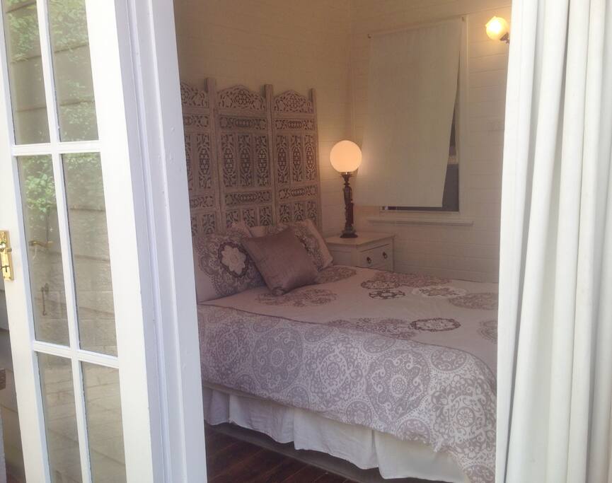 Courtyard entry to bedroom